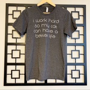 Bella + Canvas Work For My Cat Tee